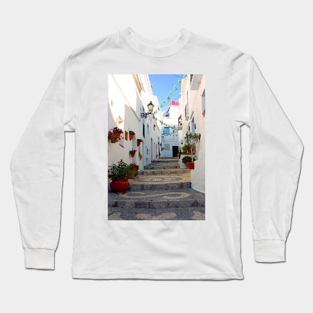 Frigiliana Andalusia Costa del Sol Spain Long Sleeve T-Shirt by AndyEvansPhotos